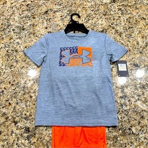 Under Armour boys size 7 t-shirt/short set
